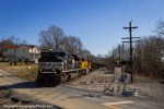 A new SD70ACE and old SD()MAC lead the empty hopper train 77 b y the tiny hamlet of Rileyville,&nbsp;VA.