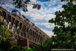 The former Norfolk and Western Potomac River Bridge never saw much in terms of coal traffic under it’s namesake railroad but Norfolk Southern has routed empties destined to the mines of southwest Pennsylvania and northern West Virginia via the H Line. One such empty, train 747 is seen here crossing from a vantage along the C&O Canal on the Maryland&nbsp;side.
